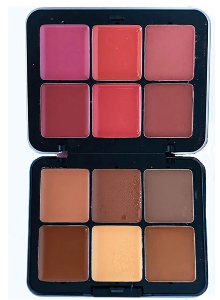 Might Cinema Palette Blusher & Contour 4x1 Creamy and Powder - 12 Color