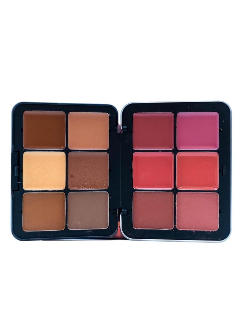 Might Cinema Palette Blusher & Contour 4x1 Creamy and Powder - 12 Color