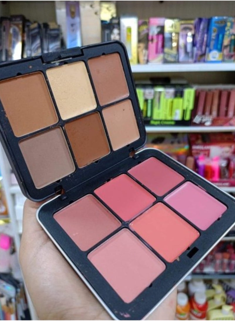 Might Cinema - Might Cinema Palette Blusher & Contour 2x1 Creamy and Powder - 12 Color - Image 1