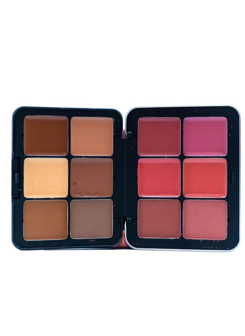 Might Cinema - Might Cinema Palette Blusher & Contour 2x1 Creamy and Powder - 12 Color - Image 1
