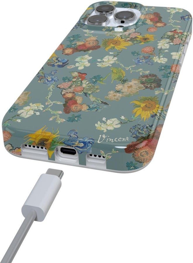 Casely iPhone 16 Pro Case | Vincent's Flowers | Van Gogh Museum | Classic Ultra Slim Case Design | Compatible with MagSafe - Image 2