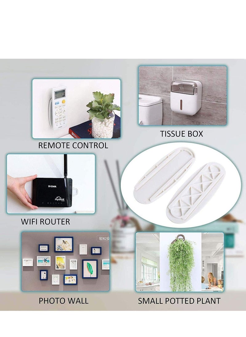 SYOSI - 4 Packs Power Strip Holder Wall Mount Self Adhesive Cable Management System Punch Free for Remote Control Router Tissue Box Kitchen - Image 1