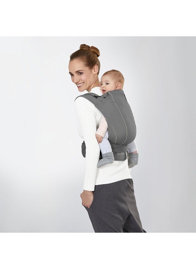 cybex Cybex Maira Tie Baby Carrier, Adjustable Baby Carrier from Newborn up to 33 lbs, Lavastone Black, One Size  - Image 3