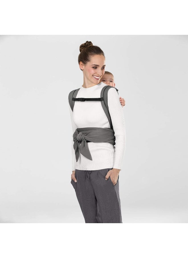 cybex Cybex Maira Tie Baby Carrier, Adjustable Baby Carrier from Newborn up to 33 lbs, Lavastone Black, One Size  - Image 4