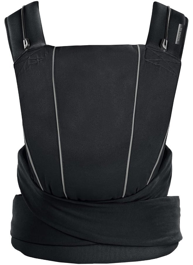 cybex Cybex Maira Tie Baby Carrier, Adjustable Baby Carrier from Newborn up to 33 lbs, Lavastone Black, One Size  - Image 1