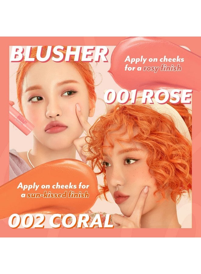 I'M MEME I'M Multi Stick Blusher Stick For Face Easy Blending Matte Finish Formula Suitable For Beginners Blusher 001 Rose - Image 3