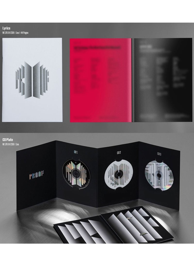BTS Proof Standard Edition 3CD K Pop Album with 4 Booklets Photocard Set Random Photocard and Postcard