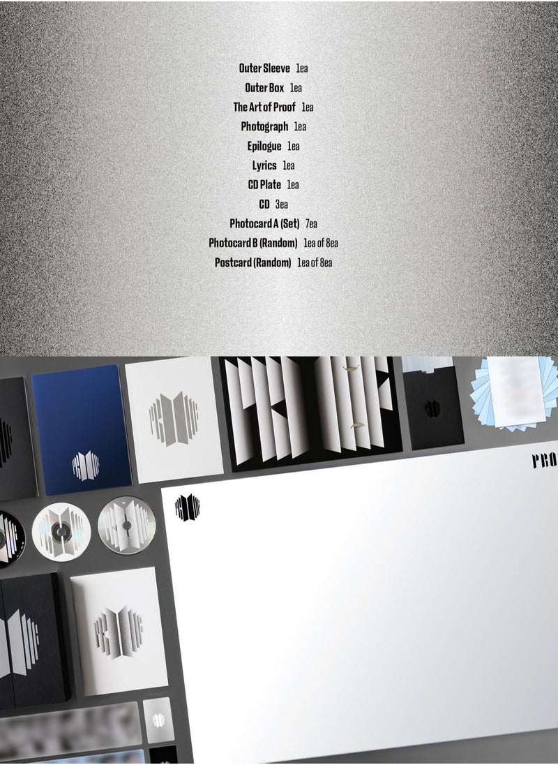 BTS Proof Standard Edition 3CD K Pop Album with 4 Booklets Photocard Set Random Photocard and Postcard