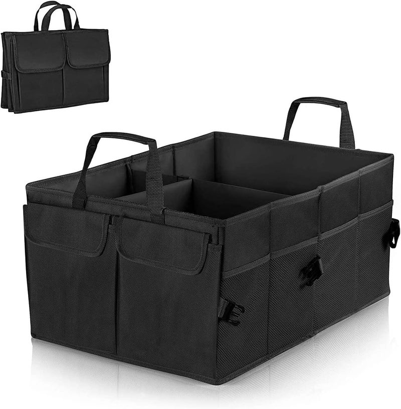 AccLoo Car Trunk Organizer, Car Storage Boot Organizer Capacity Collapsible, large space and Waterproof Trunk Storage Organiser with Non-slip Bottom and Securing Straps, Suitable for Car, SUV & Trucks - Image 1
