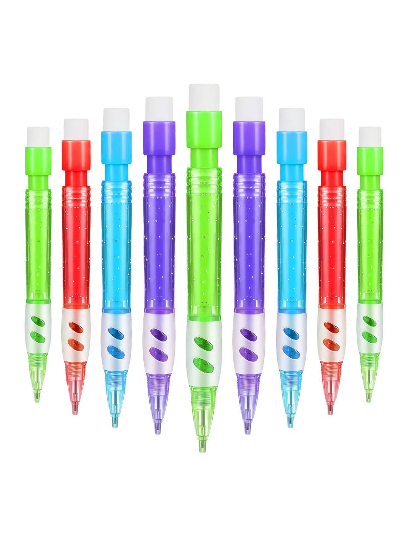 بيوينتي Assorted Mini Mechanical Pencils, 16 Pcs 0.7 mm Automatic Pencils with Mini Erasers Mini Pens Stationery Supplies for Home, Office, School Supplies, Writing, Drawing, Drafting (16 Pieces) - Image 1