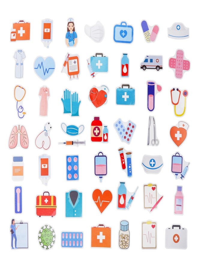 Cleverplay 100 Pack Nurse Stickers, Medical Healthcare Doctor Party Favors Gift, Birthday Decorations Gifts - Image 3