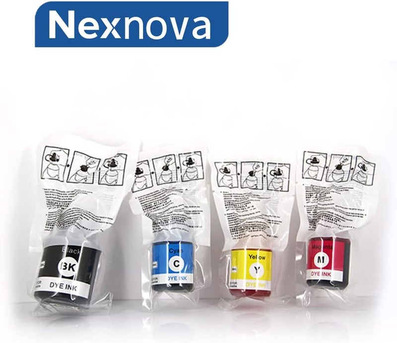 NexNova Bt6000 Bt5000 Ink Compatible For Brother Ink Tank 4-Color (Black Cyan Magenta Yellow) Printers Refill For Dcp - T300 T500W T700W T310 T510W T710W Mfc - T800W T810W T910W T4500Dw - Image 3