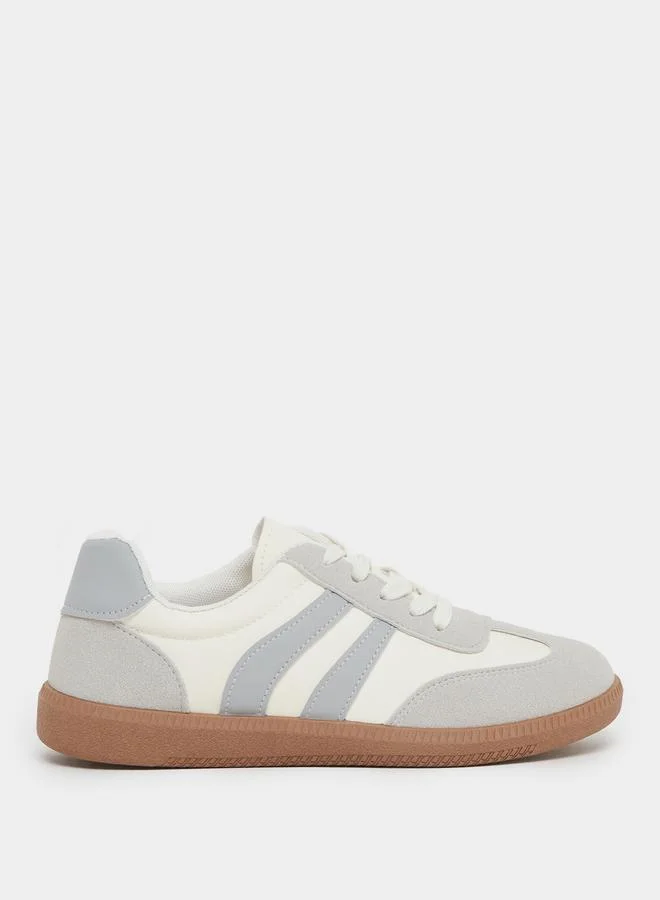 Styli Styli Panelled Lace Up Sneakers