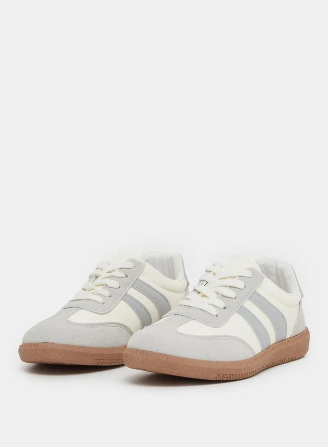 Styli Styli Panelled Lace Up Sneakers