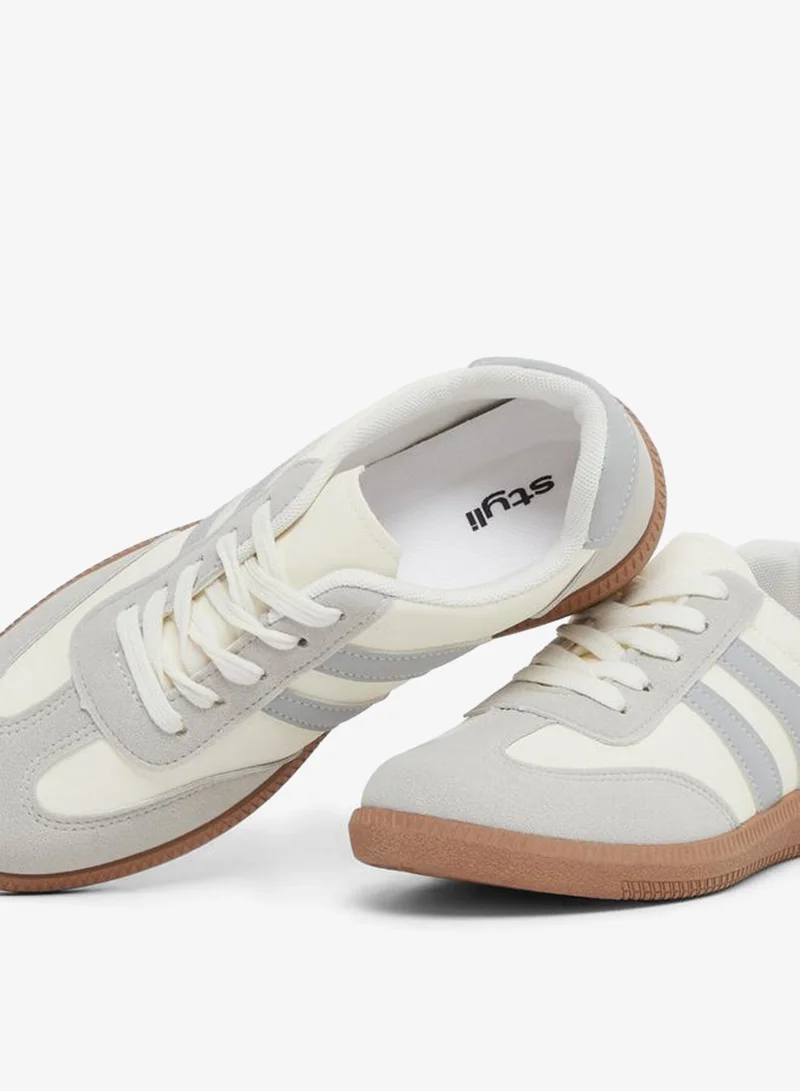 Styli Active  Panelled Lace Up Sneakers for Women | Best Price UAE