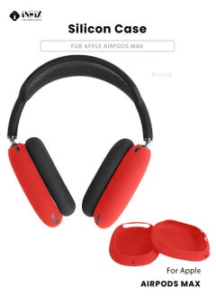 INEIX Soft Silicone Case Cover For Apple AirPods Max - Red  - Image 1