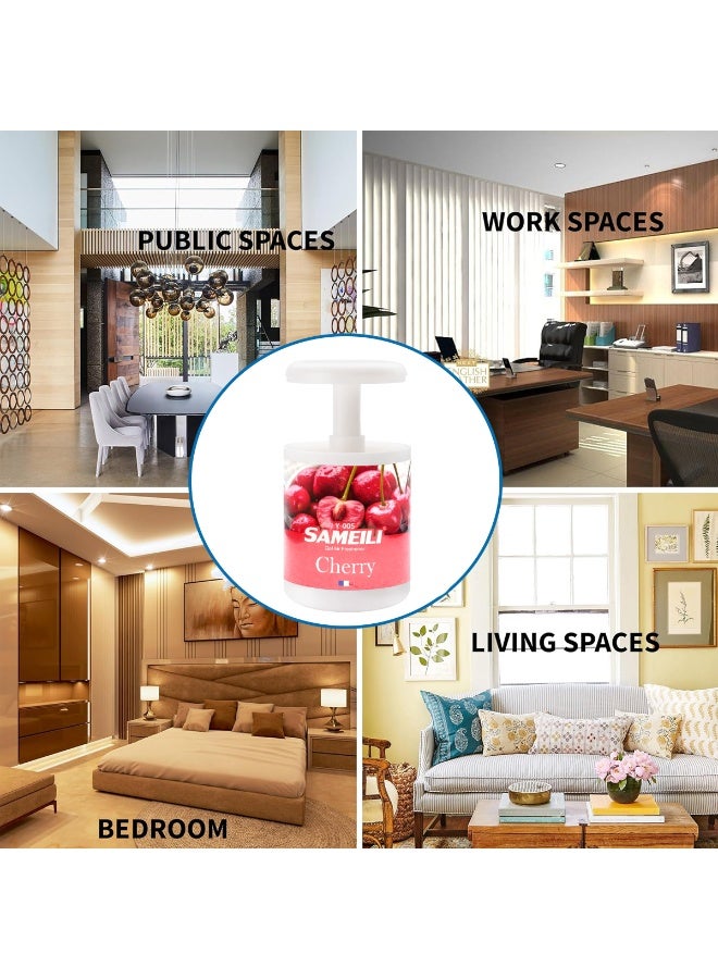 ساميلي مجموعة من 3 قطع من معطر جو جل ساميلي برائحة الكرز Y-005، قابل للتعديل عن طريق السحب للتحكم في الرائحة، معطر جو جل يدوم طويلاً للسيارة، حامل الأكواب، المنزل، المكتب - Image 4