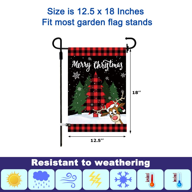 Pating Seasonal Garden Flags Set of 12 Double Sided 12 x 18 Inch, Small Yard Flags for Outside, Christmas Halloween Easter Valentine's Day Outdoor Decor, Holiday Garden Decorations for All Seasons - Image 4