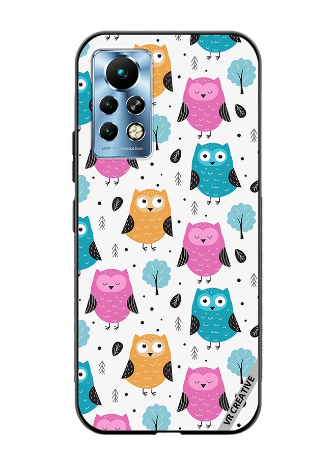 VR CREATIVE Protective Case Cover For Infinix Note 11 Pro Owls Seamless Pattern Design Multicolour - Image 1