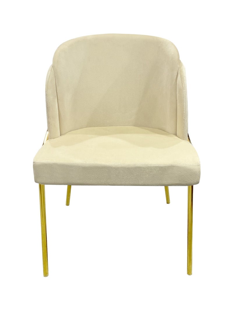 MAPLE HOME DECORATION Maple Home Dining Chairs Velvet Cushion Seat Chair, Stainless Steel Golden Legs Dining Room Chair  - Image 2