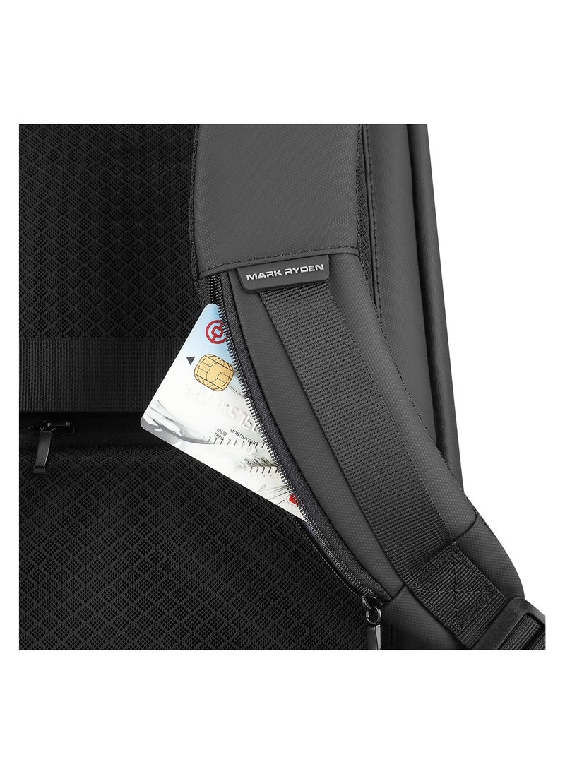 MARK RYDEN - MARK RYDEN Slim Laptop Backpack for Men, High Tech Backpack with Scratch Resistant Shell and USB Charging Port, Waterproof Business Backpack Ideal for Working, Commuting, Daily … - Image 1