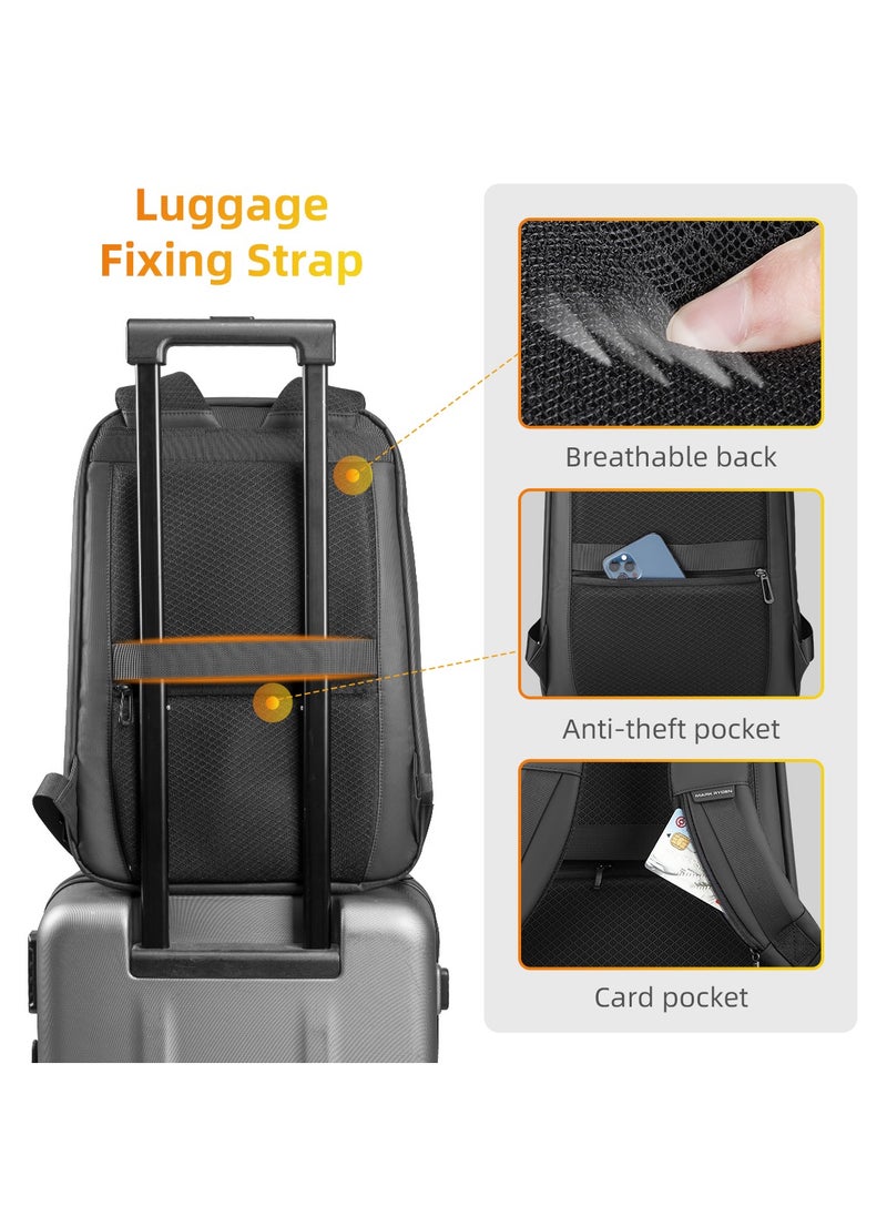 MARK RYDEN MARK RYDEN Slim Laptop Backpack for Men, High Tech Backpack with Scratch Resistant Shell and USB Charging Port, Waterproof Business Backpack Ideal for Working, Commuting, Daily …  - Image 5