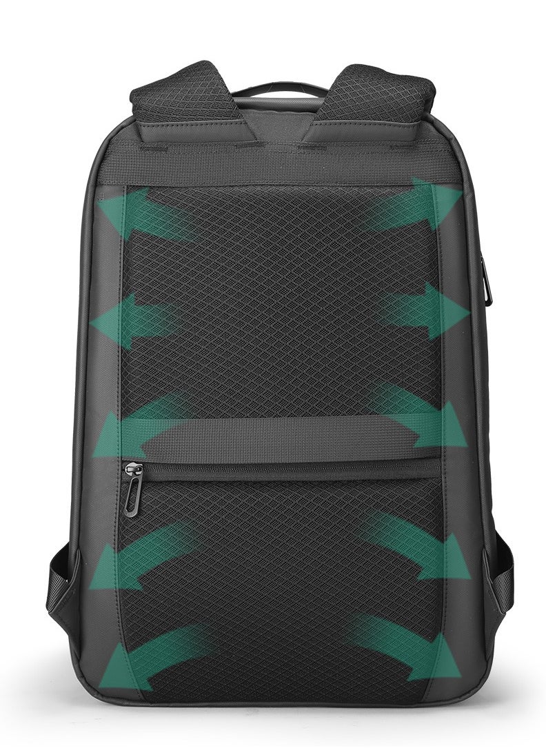 MARK RYDEN - MARK RYDEN Slim Laptop Backpack for Men, High Tech Backpack with Scratch Resistant Shell and USB Charging Port, Waterproof Business Backpack Ideal for Working, Commuting, Daily … - Image 1