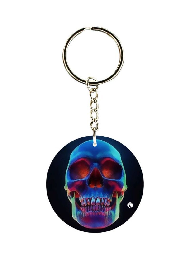 RKN Skull Printed Double Sided Keychain