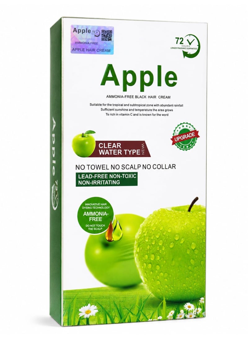 Apple Ammonia-Free Black Hair Color Cream, 1000ml - Image 1