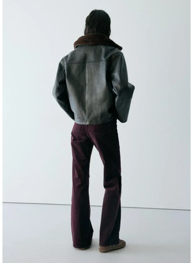 Mango Flared Corduroy Trousers