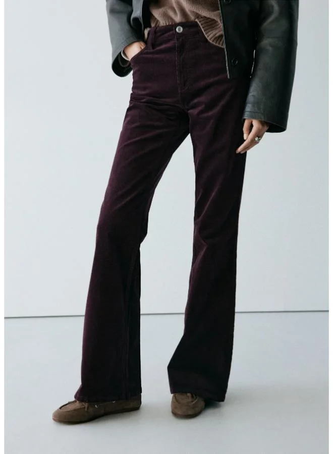 Mango Flared Corduroy Trousers