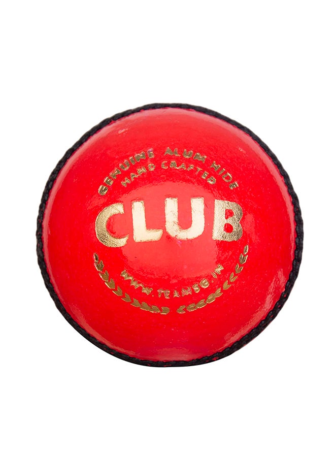 SG كرة كريكيت للنادي (وردي) | كرة جلدية | للكبار | مقاومة للماء | كرة مكونة من أربع قطع - Image 1