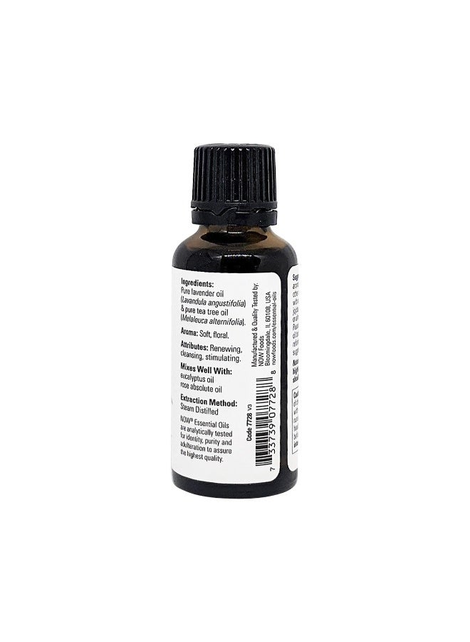 Now Foods Now Essential Oils, Lavender & Tea Tree Oil Blend 60/40 100% Pure 1 Fl. Oz. - Image 2