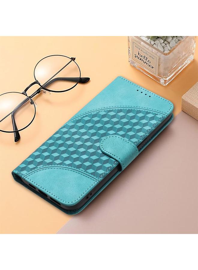 Green Tiger Case For Honor 100 Elephant Head Embossed Phone Leather Case with Lanyard - Image 2