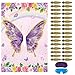 Lemicin Pin The Tail on The Butterfly With 32 Pcs Tails Large Purple Butterfly Party Games with Spring Flowers Poster for Kids Boys Girls Birthday Carnival Classroom Activities Wall Decorations - Image 2