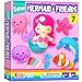 KRAFUN Mermaid Sea Animals Beginner Sewing Kit for Kids Art Craft kit Includes 7 Soft Plush Dolls Instructions Felt Materials for Learn to Sew Embroidery Skills Gift for Girls Educational - Image 4