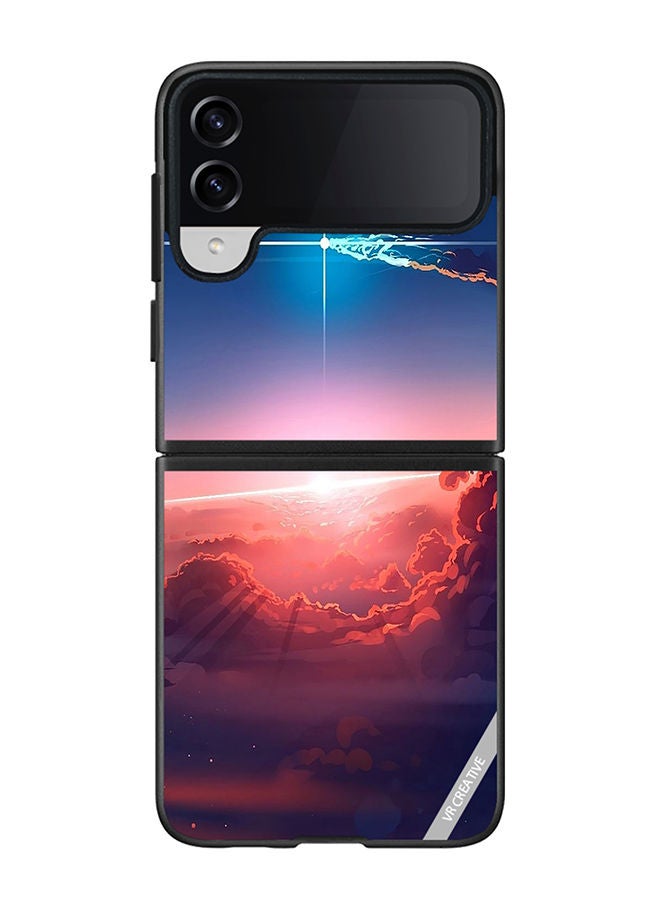 VR CREATIVE Protective Case Cover For Samsung Galaxy Z Flip4 Nature Light Design Multicolour - Image 1