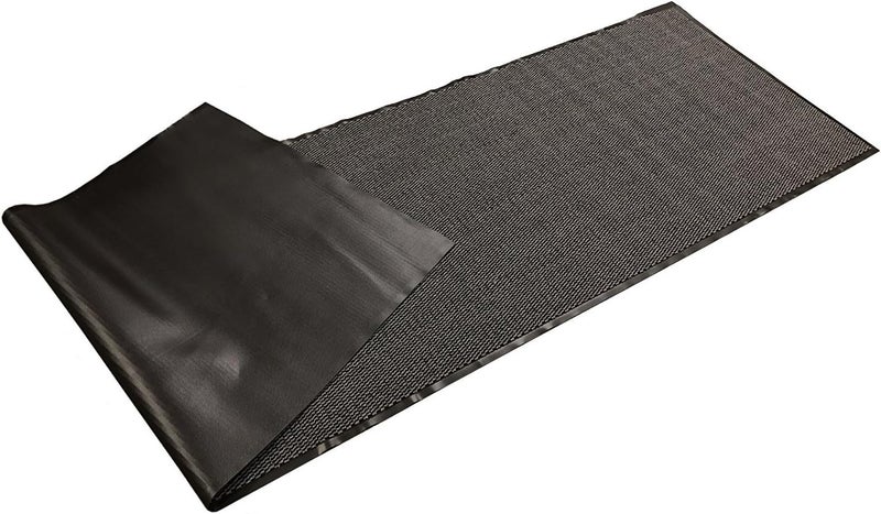 RugStylesOnline RugStylesOnline Entry Mat Doormat Entrance Mat and Hallway Runner Entry Collection Grey Black Color Slip Skid Resistant PVC Backing GreyBlack 3 x 10  - Image 4