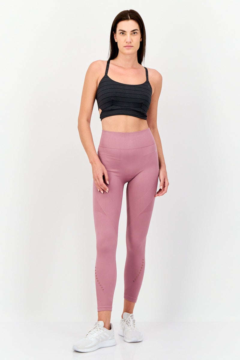 Adidas Women Tight Fit Yoga 7/8 Leggings, Dark Mauve  - Image 4