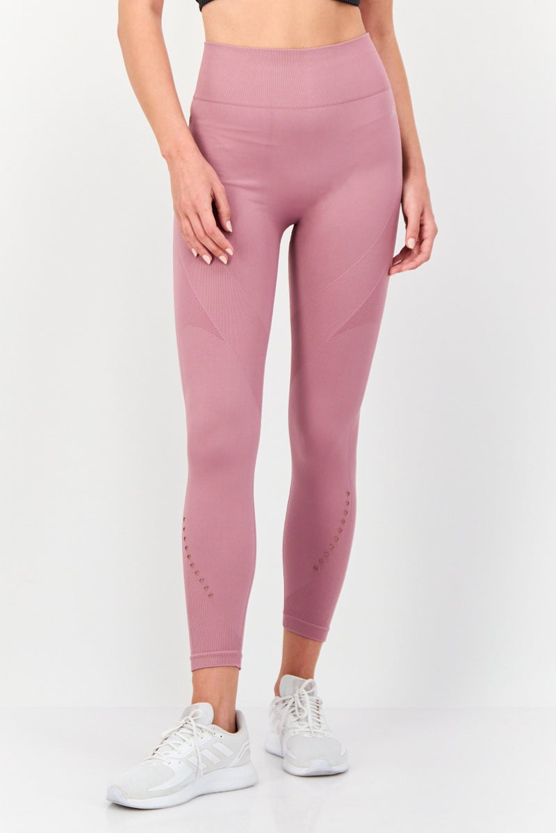 Adidas Women Tight Fit Yoga 7/8 Leggings, Dark Mauve  - Image 1