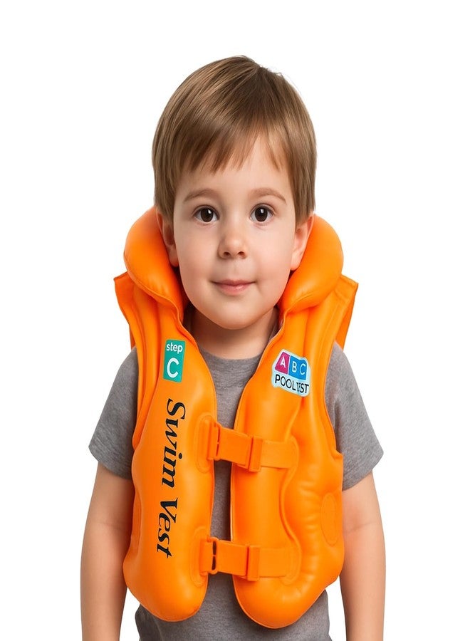 SEYROLIN Swimming Aid Vest | Adjustable Inflatable Life Jacket for Children | Lightweight Pool & Beach Swim Safety Vest (C-L 6 to 8 Age) - Image 3