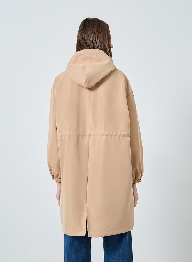 Styli Beige Oversized Longline Utility Jacket - Image 5