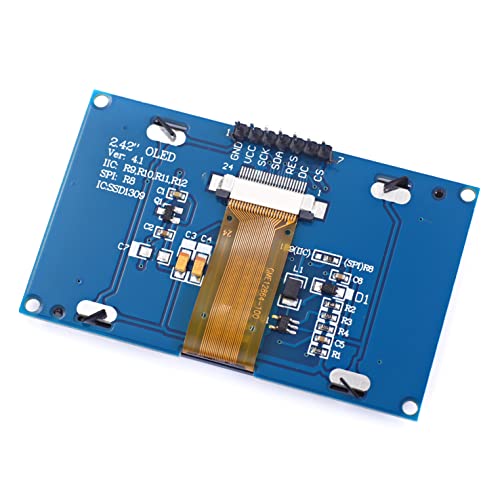 Teyleten Robot 2.42 inch 128x64 OLED LCD Display Module SSD1309 7 Pin SPI/IIC I2C Serial Interface for Arduino UNO R3 - White Light - Image 4