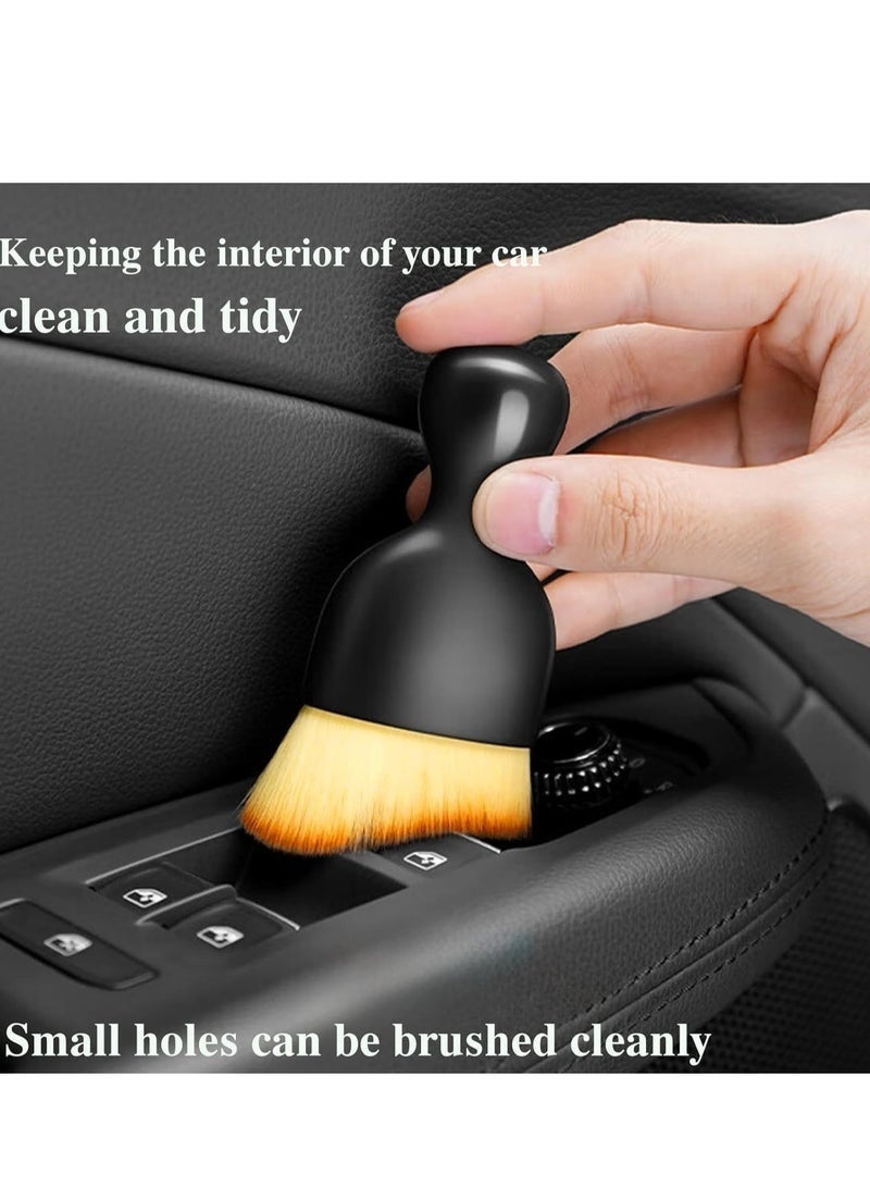 2 قطعه فرشاة فائقة النعومة لكنس الغبار الداخلي للسيارة - مجموعة فرش تفصيل خالية من الخدوش لتنظيف داخلي فائق - Image 3