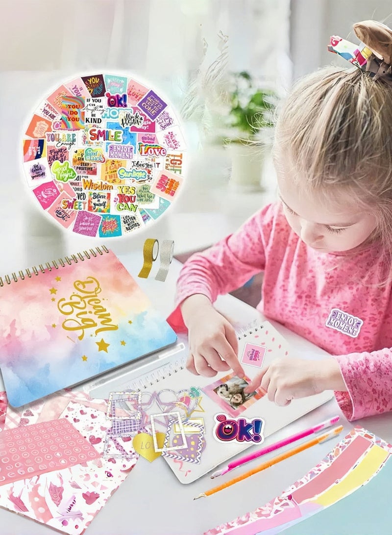 Wisalia DIY Journal Kit for Girls with Varity Accessories,DIY Journal Set for Tween Teen Girls,Stationery Set,Scrapbook Diary Supplies Set,Journaling Art Crafts Kit,Ideal Gifts for  Girl  - Image 2