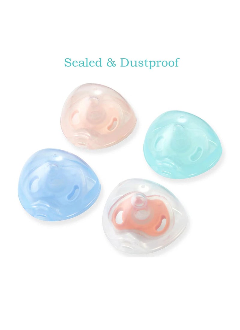 Mr. Penda 4 Pack Pacifier Case, Pacifier Holder Case Container Boxes, Universal Accessories Holders, Travel Cases, BPA Free (4 Colours)  - Image 4