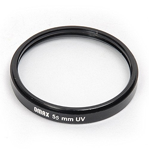 OMAX 55mm UV Filter for Nikon D5300 AF-P 18-55mm Lens, Black, Multi Coated, Optical Glass - Image 1