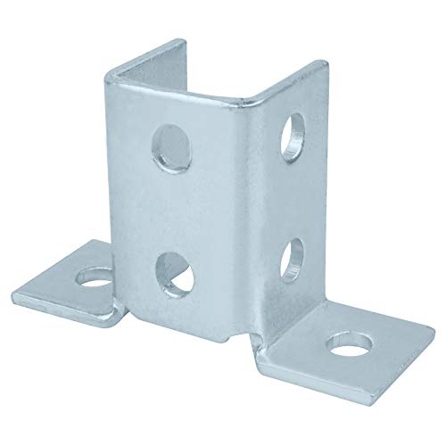 heneng 4 Pcs 8 Hole Wing Shaped Fitting for 1-5/8" Strut Channel, 90 Degree Connector Bracket, 3/16" Thick - Image 4