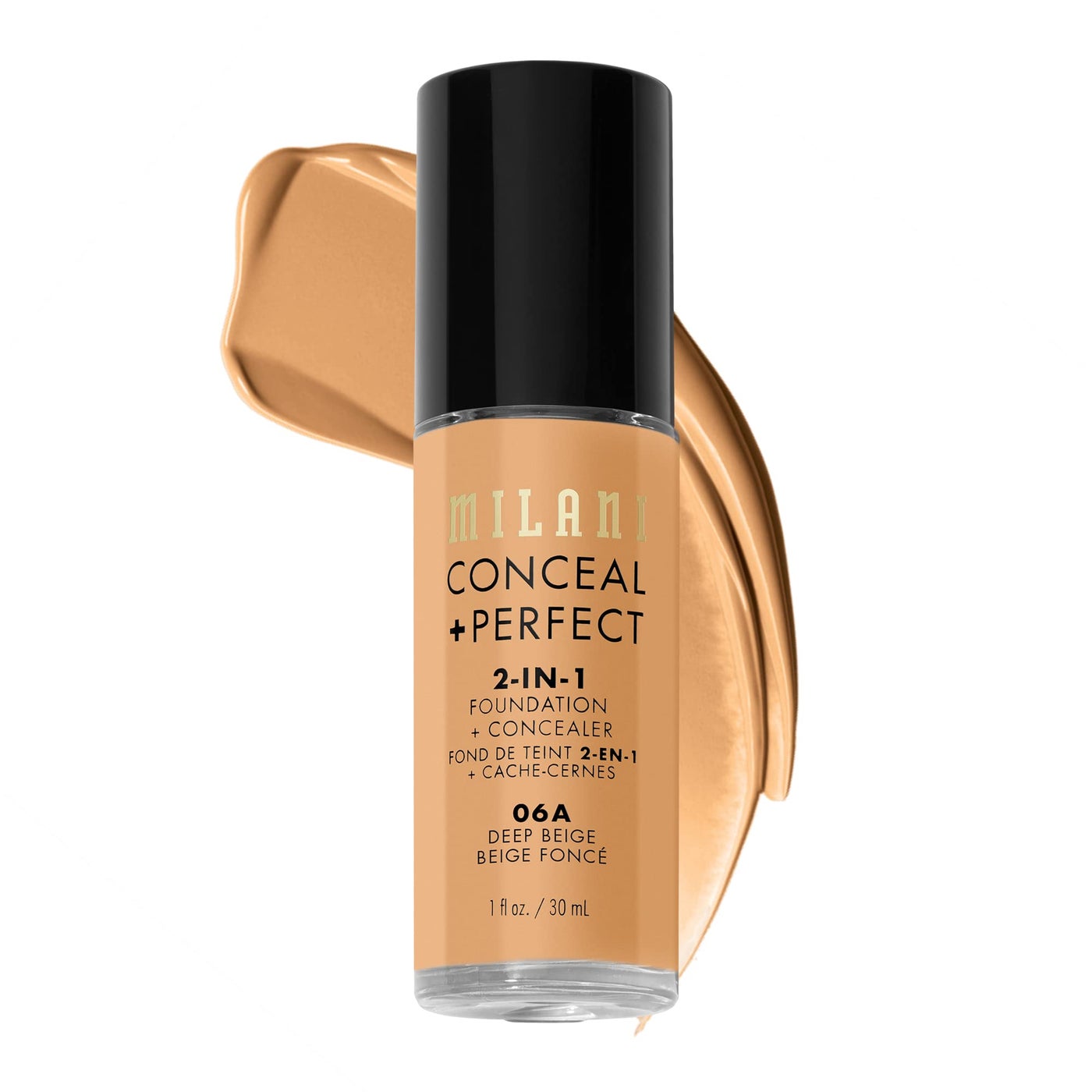 Milani Conceal Perfect 2in1 Foundation Concealer for a Flawless Complexion Under Eye Corrector Cover Redness and Imperfections Waterproof and Sweatproof 05ANatural Beige