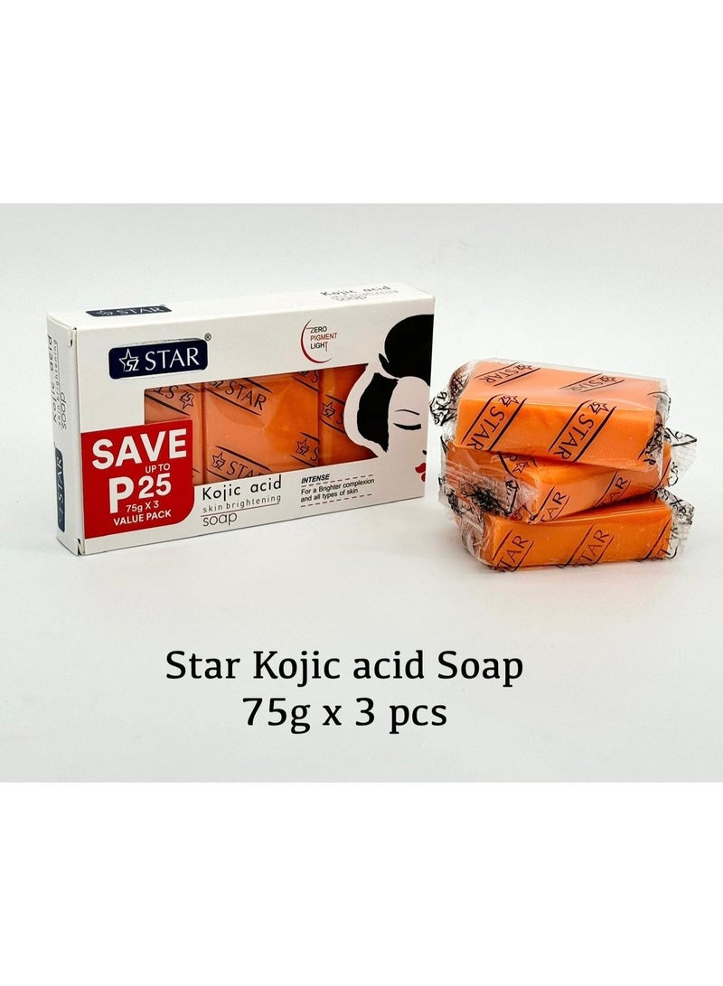 Kojic Acid Skin Brightening Soap 75g*3pcs